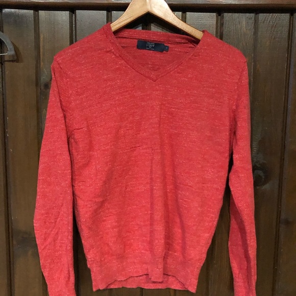 Red Cotton J Crew sweater size S - Picture 2 of 2